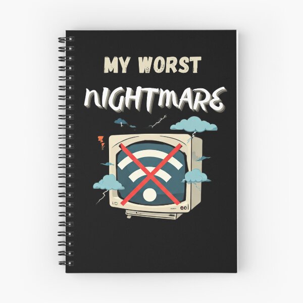 Item preview, My worst nightmare, no wi-fi, the perfect t-shirt for those who can’t imagine life without the interne designed and sold by FelkMariShop.