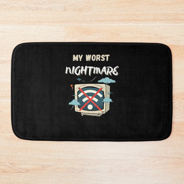 Item preview, My worst nightmare, no wi-fi, the perfect t-shirt for those who can’t imagine life without the interne designed and sold by FelkMariShop.
