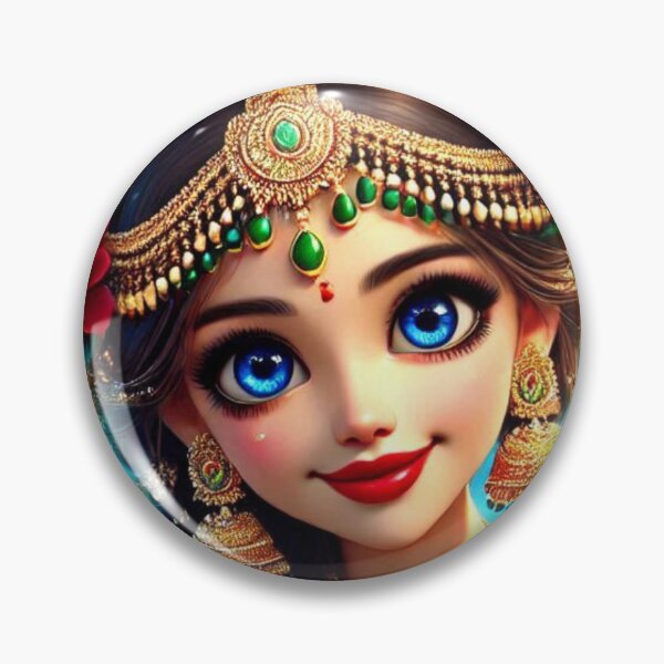 Item preview, Shrimati Radha Rani sitting on the banks of river Yamuna in Vrindavan designed and sold by VrindaArts.