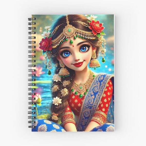 Item preview, Shrimati Radha Rani sitting on the banks of river Yamuna in Vrindavan designed and sold by VrindaArts.