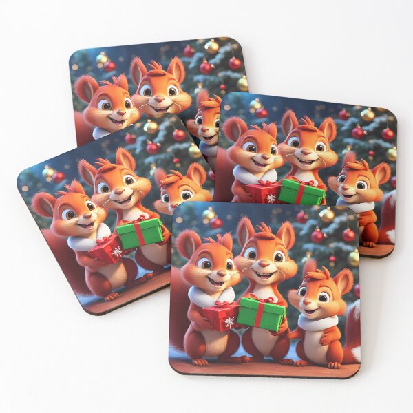 Item preview, Red Squirrels celebrating Christmas  designed and sold by Colin Bentham.