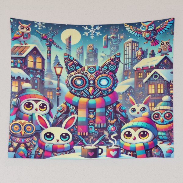 Item preview, Cozy Cyber-Creature Village designed and sold by Imaginarium of Chaos falcon88 .