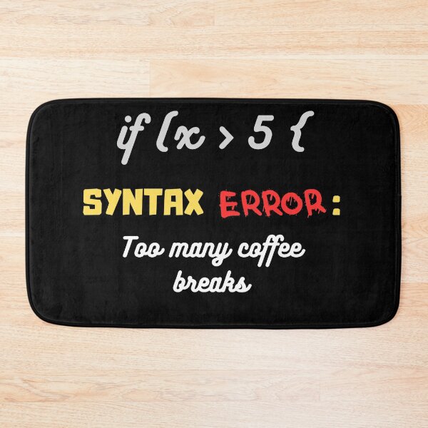 Item preview, Syntax Error, tech humor, the perfect t-shirt for tech enthusiasts and programmers designed and sold by FelkMariShop.