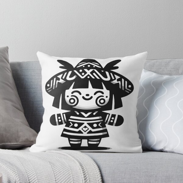Item preview, Muñeca Huichol: A Captivating Monochrome Huichol-Inspired Doll Design designed and sold by Edgar Ramirez.