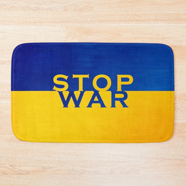 Item preview, Stop War Ukraine Flag Peace Print designed and sold by cabana.space.