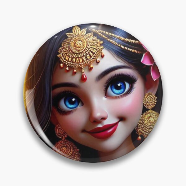 Item preview, Shrimati Radha Rani sitting on the banks of river Yamuna in Vrindavan designed and sold by VrindaArts.