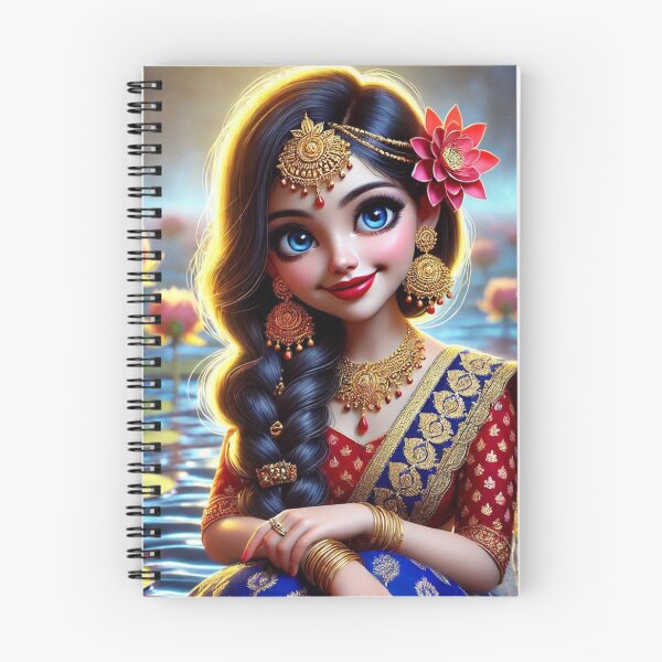 Artikelvorschau, Shrimati Radha Rani sitzt am Ufer des Flusses Yamuna in Vrindavan entworfen und verkauft von VrindaArts.