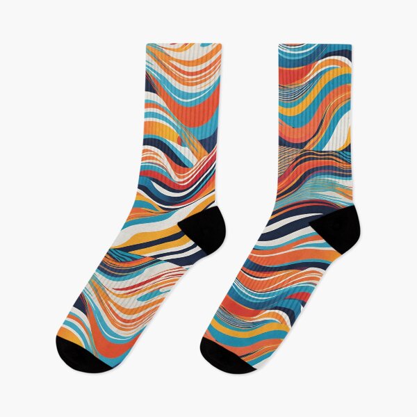 Item preview, Bold Colorful 70's Swirl Wavy Line Prints designed and sold by stxaris.
