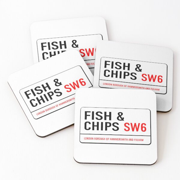Item preview, Classic London Fish & Chips Road Sign V1a designed and sold by RetrospectUK.