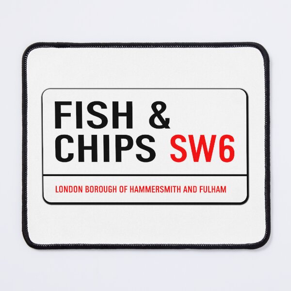 Item preview, Classic London Fish & Chips Road Sign V1a designed and sold by RetrospectUK.