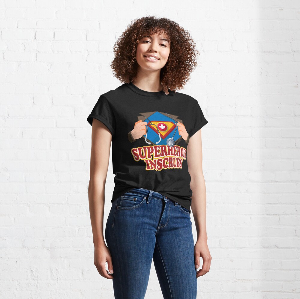 black nurse superhero shirt