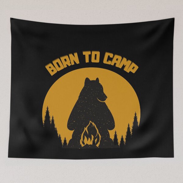 Item preview, BORN TO CAMP best gift for camp lovers  designed and sold by FelkMariShop.