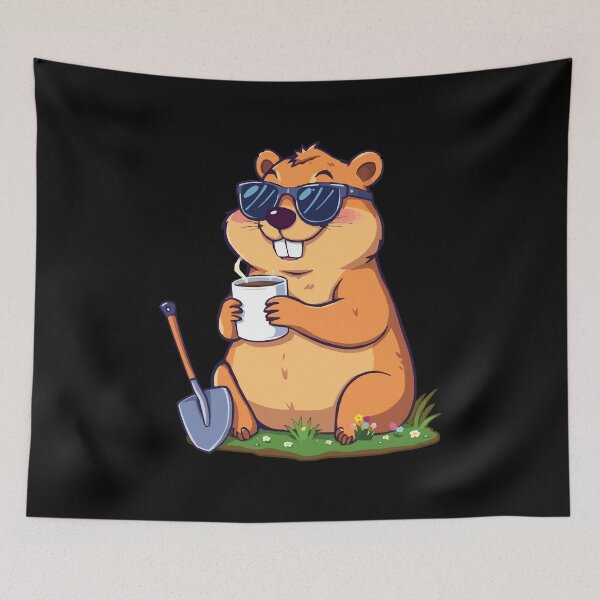 Item preview, Groundhog with Coffee designed and sold by Getup-clothing.