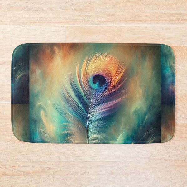 Item preview, Peacock Feather in a Swirl of Colors designed and sold by Sadia Jannat.