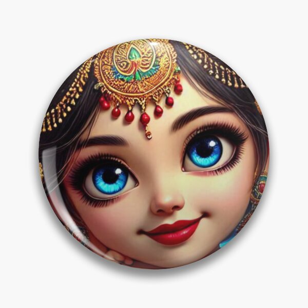 Item preview, Shrimati Radha Rani sitting on the banks of river Yamuna in Vrindavan designed and sold by VrindaArts.