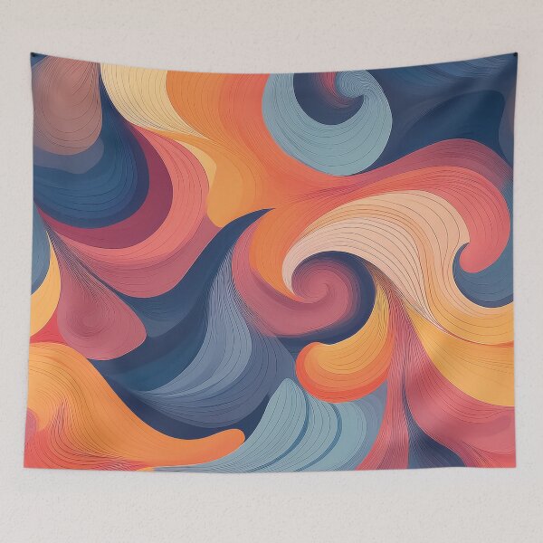 Item preview, A vibrant design of swirls and dynamic colors. designed and sold by HEMRO.