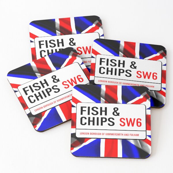 Item preview, Classic London Fish & Chips Road Sign V1b designed and sold by RetrospectUK.