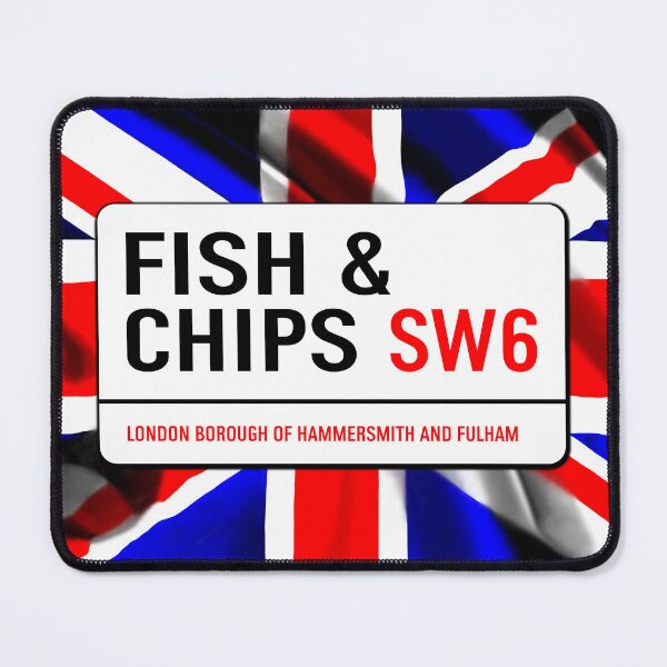 Item preview, Classic London Fish & Chips Road Sign V1b designed and sold by RetrospectUK.
