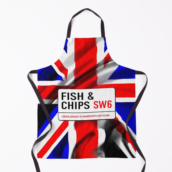 Item preview, Classic London Fish & Chips Road Sign V1b designed and sold by RetrospectUK.
