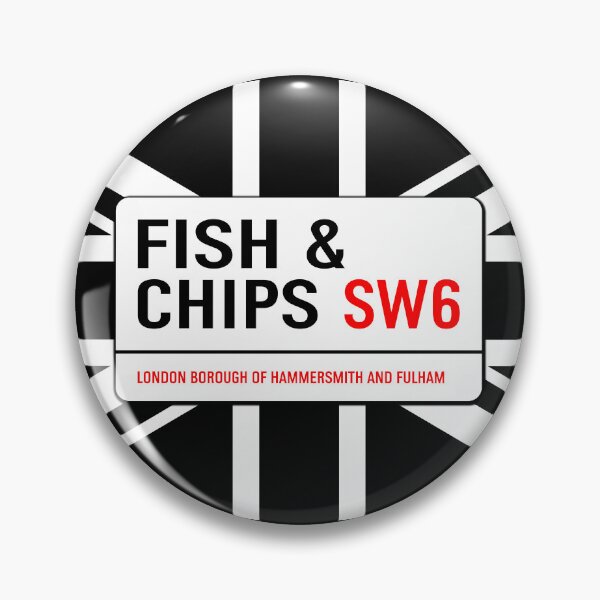 Item preview, Classic London Fish & Chips Road Sign V1c designed and sold by RetrospectUK.