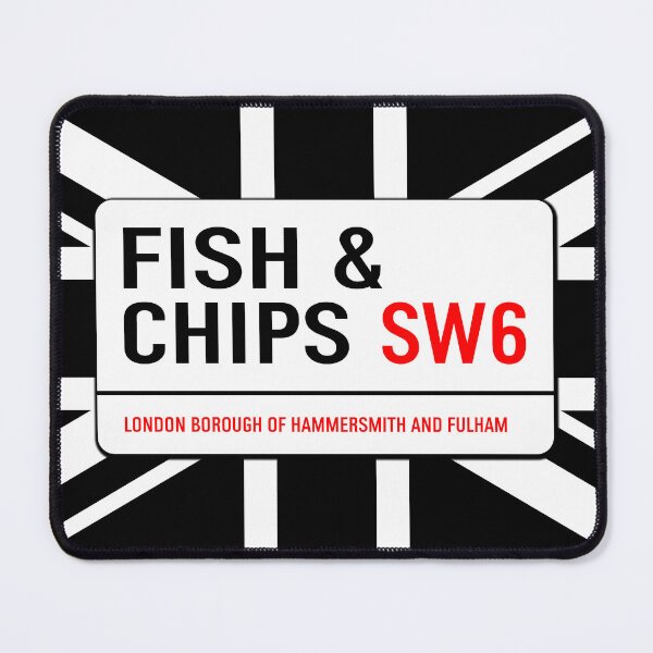 Item preview, Classic London Fish & Chips Road Sign V1c designed and sold by RetrospectUK.