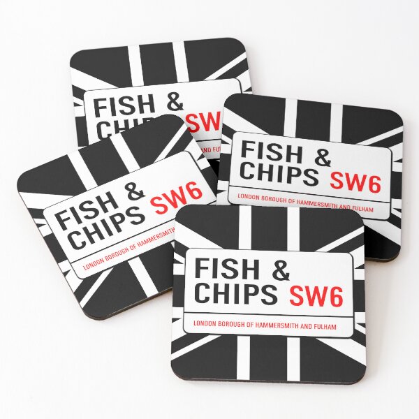 Item preview, Classic London Fish & Chips Road Sign V1c designed and sold by RetrospectUK.