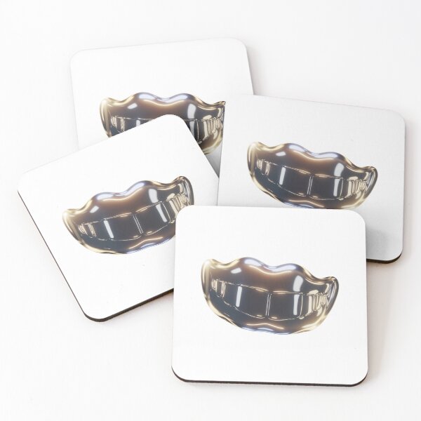 Item preview, Glossy Transparent Smile Shape with Reflective Surface on Black Background designed and sold by Creative88Art.