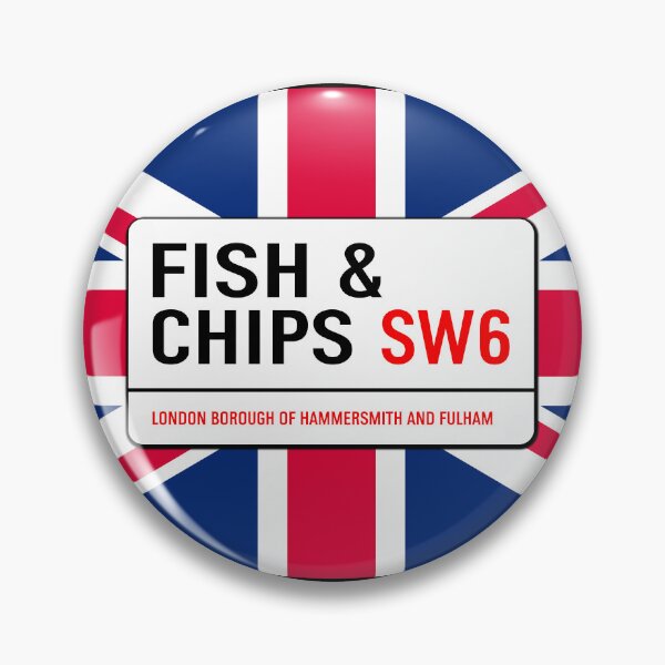 Item preview, Classic London Fish & Chips Road Sign V1d designed and sold by RetrospectUK.