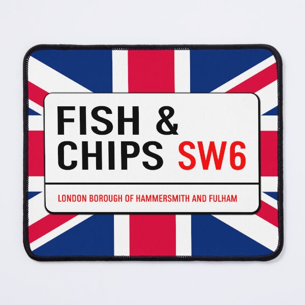 Item preview, Classic London Fish & Chips Road Sign V1d designed and sold by RetrospectUK.
