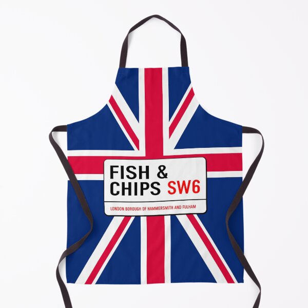 Item preview, Classic London Fish & Chips Road Sign V1d designed and sold by RetrospectUK.