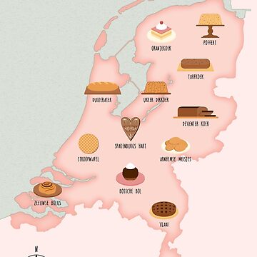 Artwork thumbnail, Illustrated map of Dutch bakery by ymkesinfogr