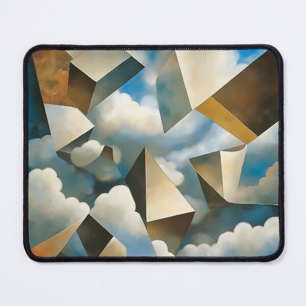 Item preview, A surreal design where geometric structures emerge from and blend seamlessly with the clouds. designed and sold by HEMRO.