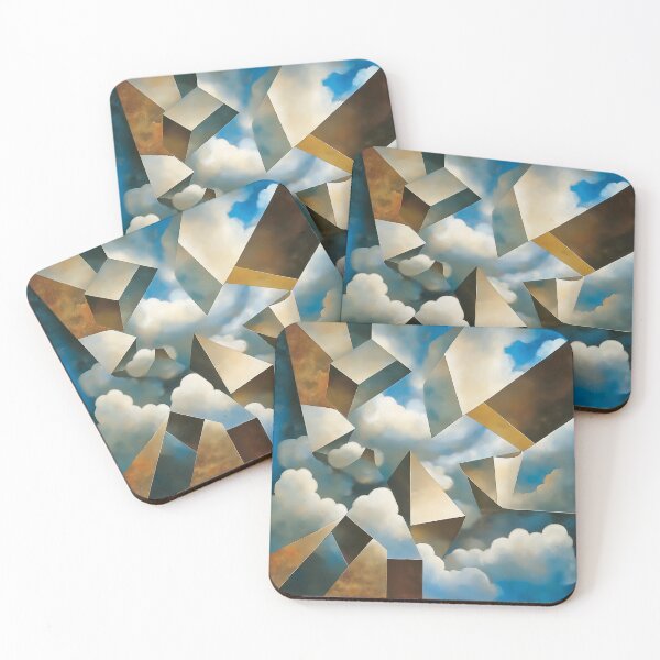 Item preview, A surreal design where geometric structures emerge from and blend seamlessly with the clouds. designed and sold by HEMRO.