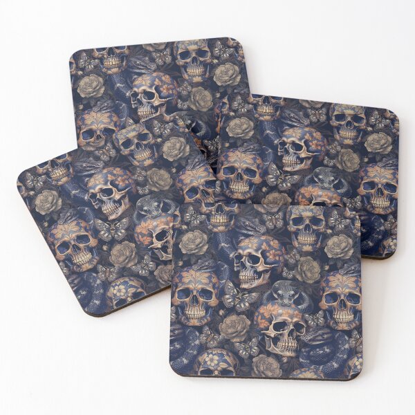 Item preview, Vintage Dark Academia Floral Skull And Snakes Nightgarden designed and sold by UtArt.