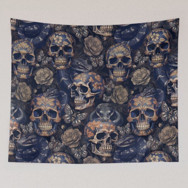 Item preview, Vintage Dark Academia Floral Skull And Snakes Nightgarden designed and sold by UtArt.