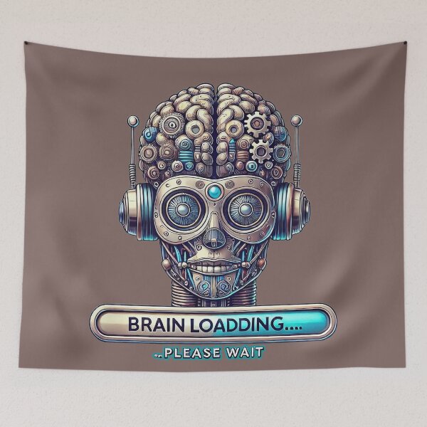 Item preview, Finals exam Robot " Brain Loading Please Wait" designed and sold by Nanthanon.
