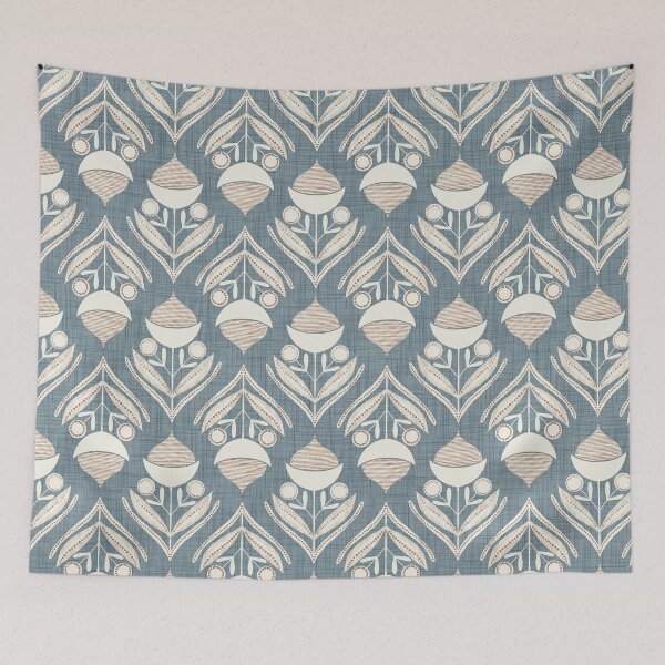 Item preview, Folk Flower Arona PANTONE 16-4109 - Mid Century Modern Botanical designed and sold by susycosta.