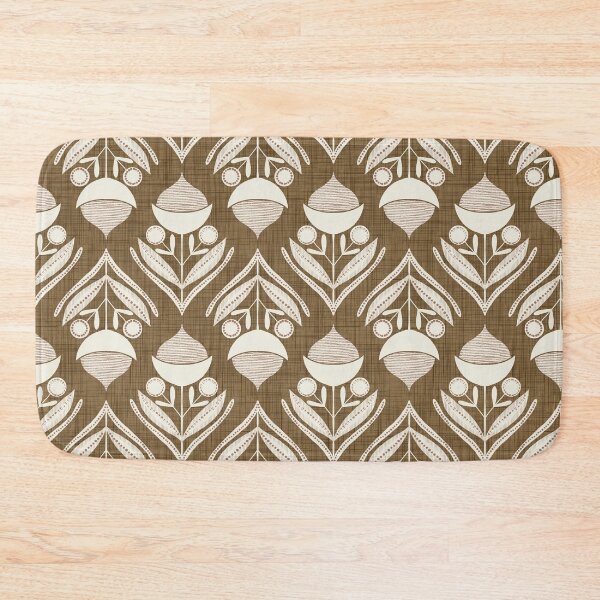Item preview, Folk Flower Dull Gold PANTONE 17-0935 - Mid Century Modern Botanical designed and sold by susycosta.