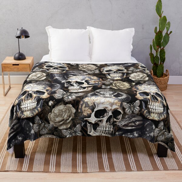 Item preview, Vintage Dark Academia Floral Skulls And Snakes Nightgarden designed and sold by UtArt.