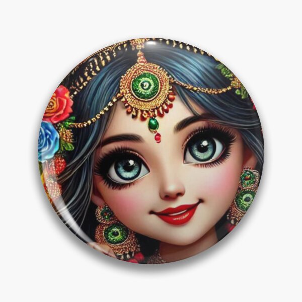 Item preview, Shrimati Radha Rani sitting on the banks of river Yamuna in Vrindavan designed and sold by VrindaArts.