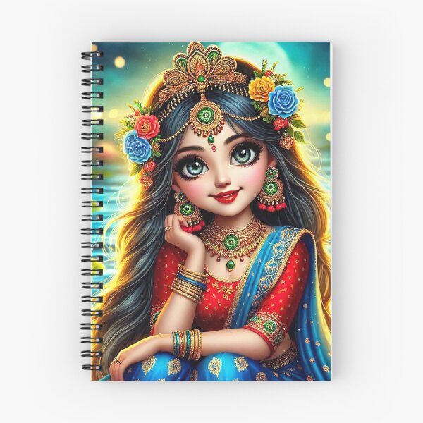 Artikelvorschau, Shrimati Radha Rani sitzt am Ufer des Flusses Yamuna in Vrindavan entworfen und verkauft von VrindaArts.