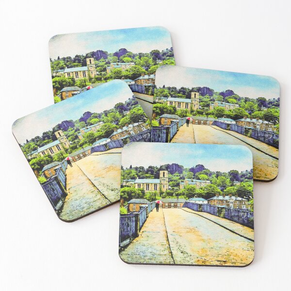 Item preview, Picturesque watercolor scene of Ironbridge in Shropshire, England designed and sold by GestaltImagery.