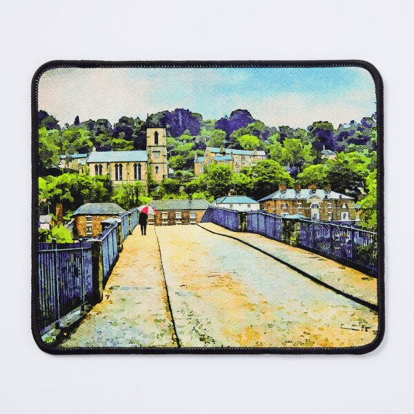 Item preview, Picturesque watercolor scene of Ironbridge in Shropshire, England designed and sold by GestaltImagery.