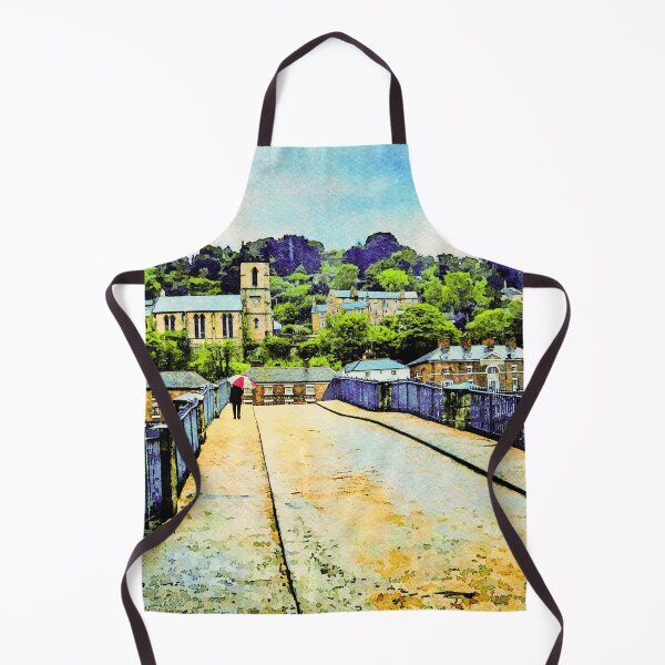 Item preview, Picturesque watercolor scene of Ironbridge in Shropshire, England designed and sold by GestaltImagery.