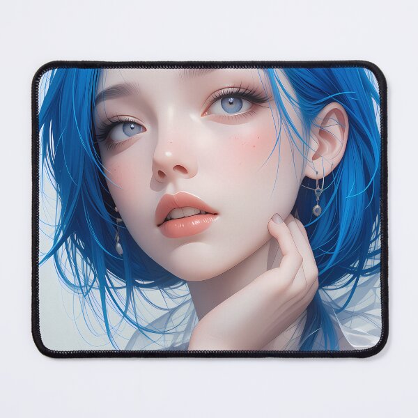 Item preview, Blue Girl Woman Textures Art Contemporary Design designed and sold by ART ATTACK ZONE.