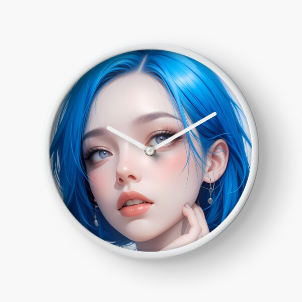 Item preview, Blue Girl Woman Textures Art Contemporary Design designed and sold by ART ATTACK ZONE.