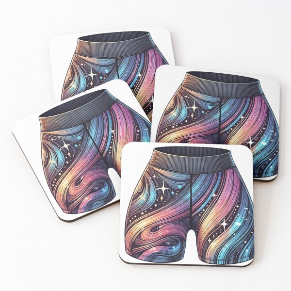 Item preview, Stylish Activewear Shorts with Vibrant Galaxy and Starry Night Design designed and sold by Creative88Art.