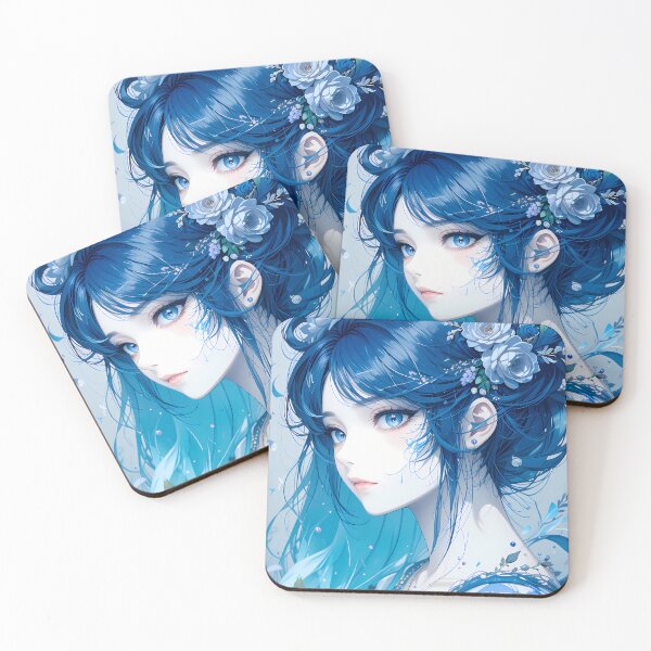 Item preview, Woman Blues Abstract Colors Textures Art Contemporary Design designed and sold by ART ATTACK ZONE.