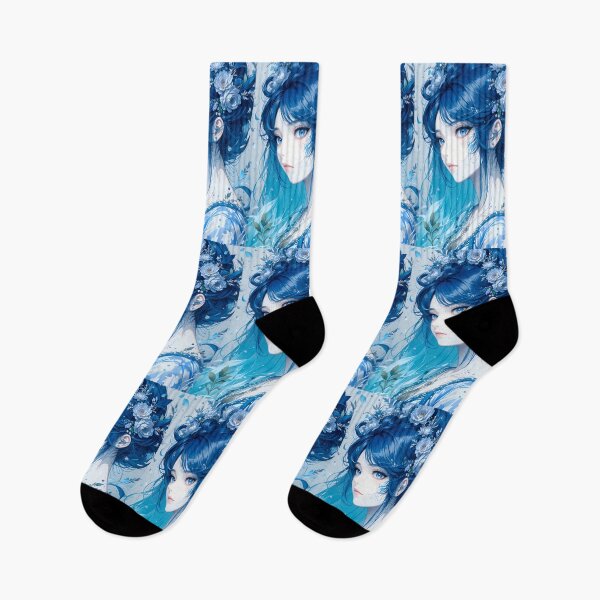 Item preview, Woman Blues Abstract Colors Textures Art Contemporary Design designed and sold by ART ATTACK ZONE.