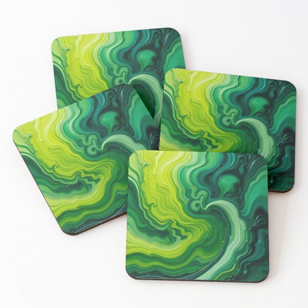 Item preview, Green Vibrant Abstract Colors Textures Art Contemporary Design designed and sold by ART ATTACK ZONE.